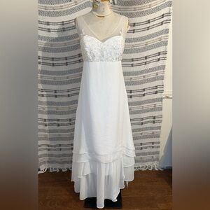 JJs House White Layered Wedding Dress